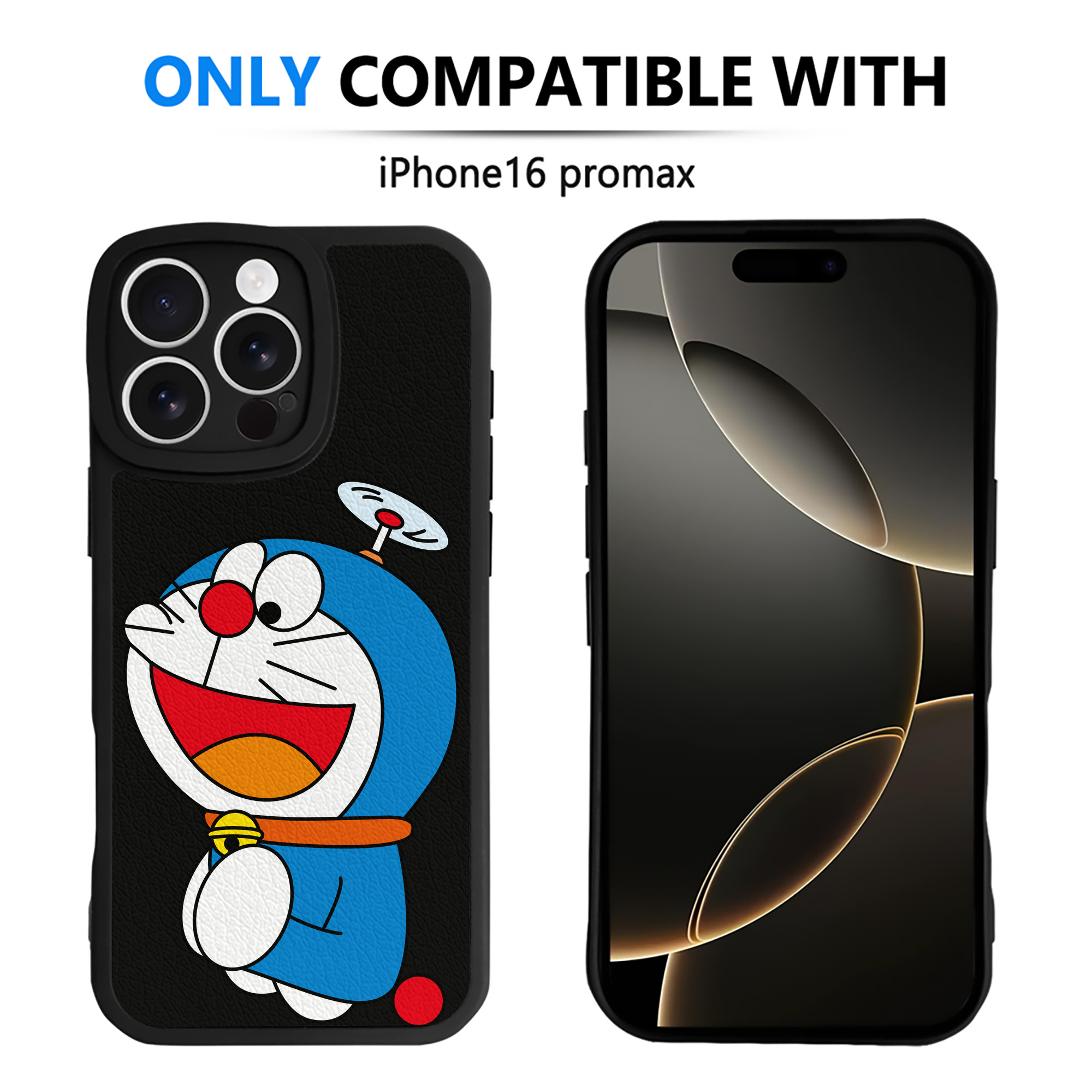 （画像用） ドラえもん Doraemon 【iPhone 16シリーズ対応】シリコンスマホケース（レザー調） 材質：シリコン